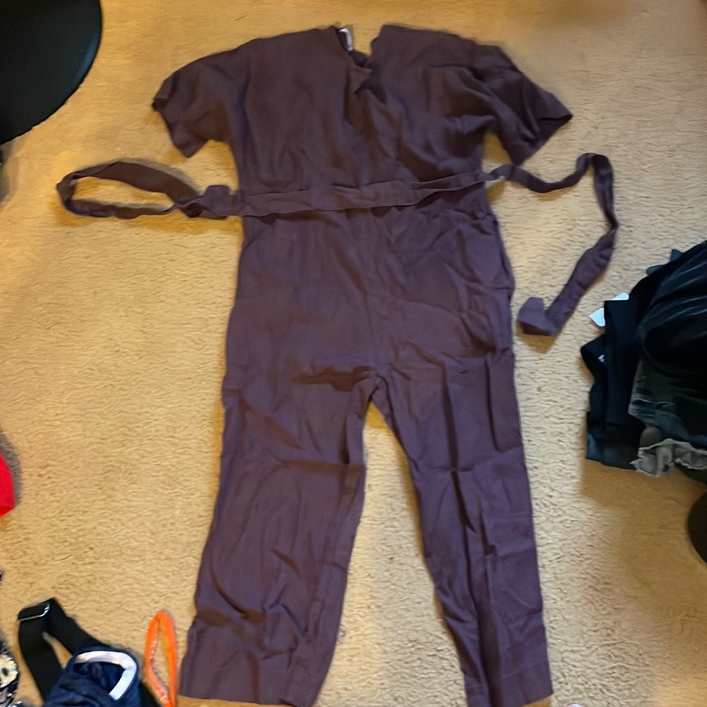 Linen Fox purple jumpsuit fits size xs/s